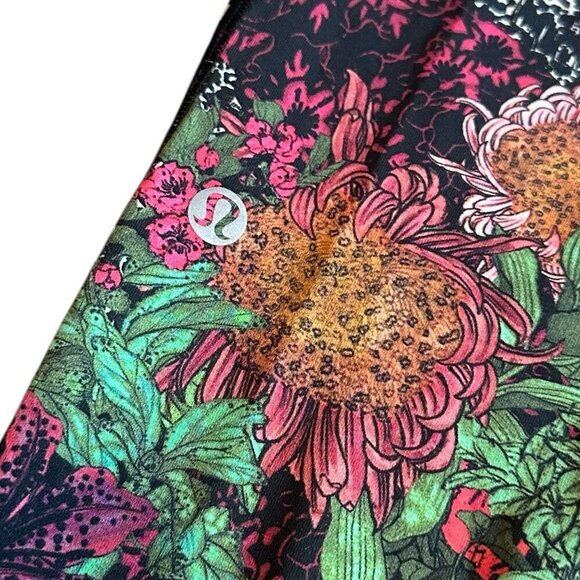 Lululemon Wunder Under Bold Floral Print Leggings Full Length Stretch Size 8 - Picture 7 of 10